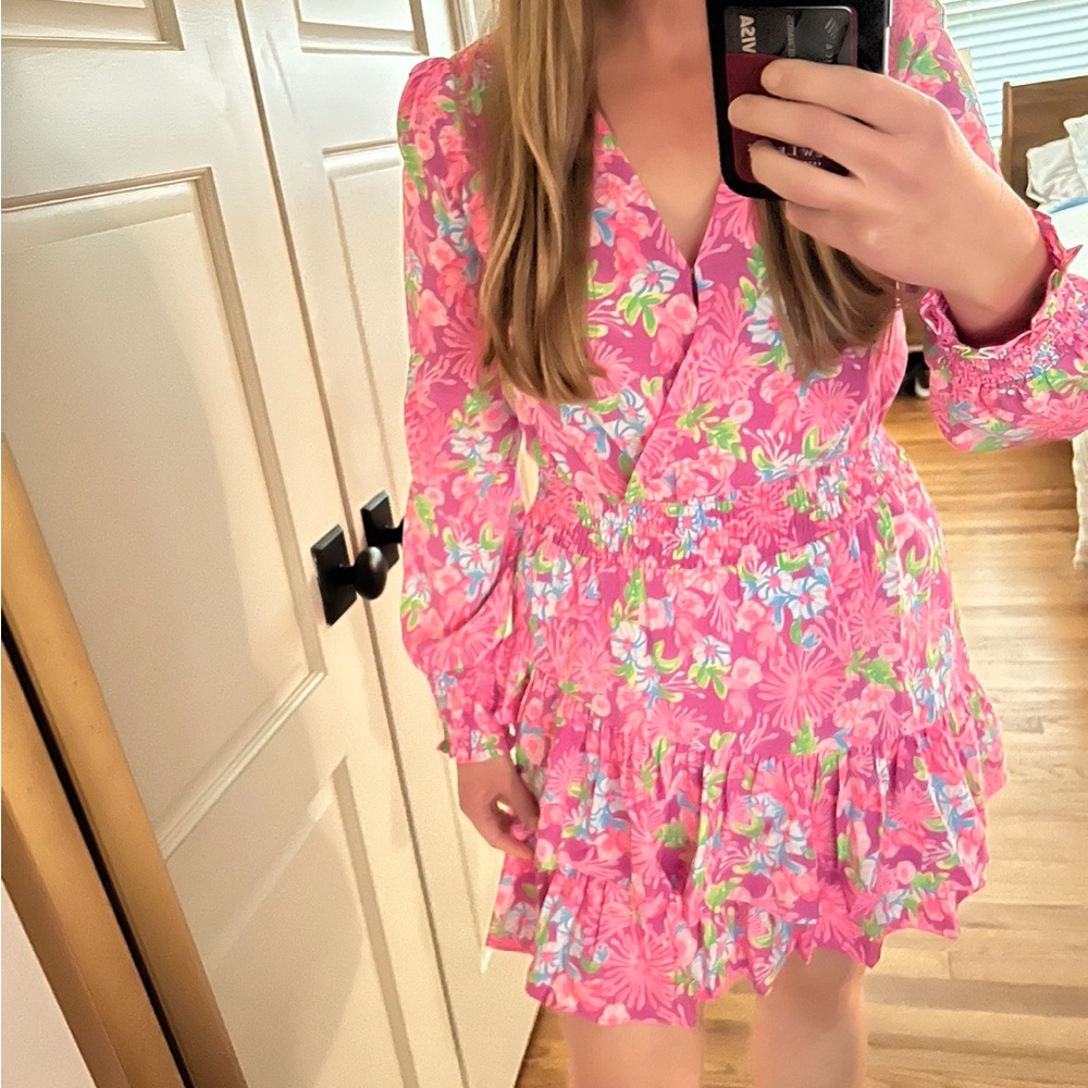 Lilly Pulitzer “moms the word” dress in amethyst NEW size 4